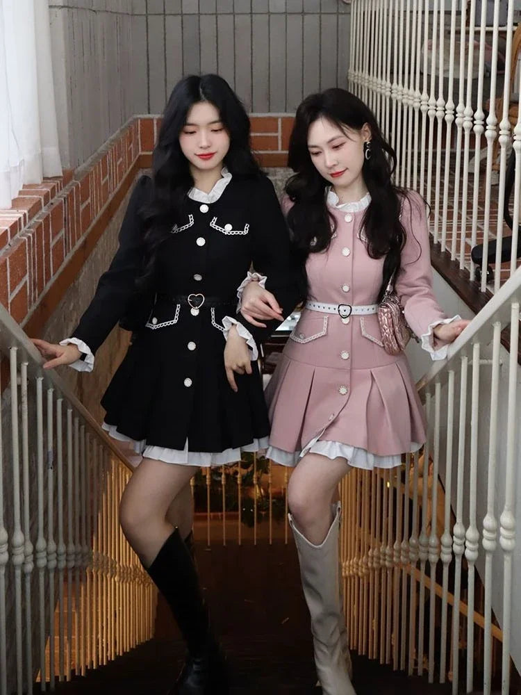 Kawaii Long Sleeve Party Dress