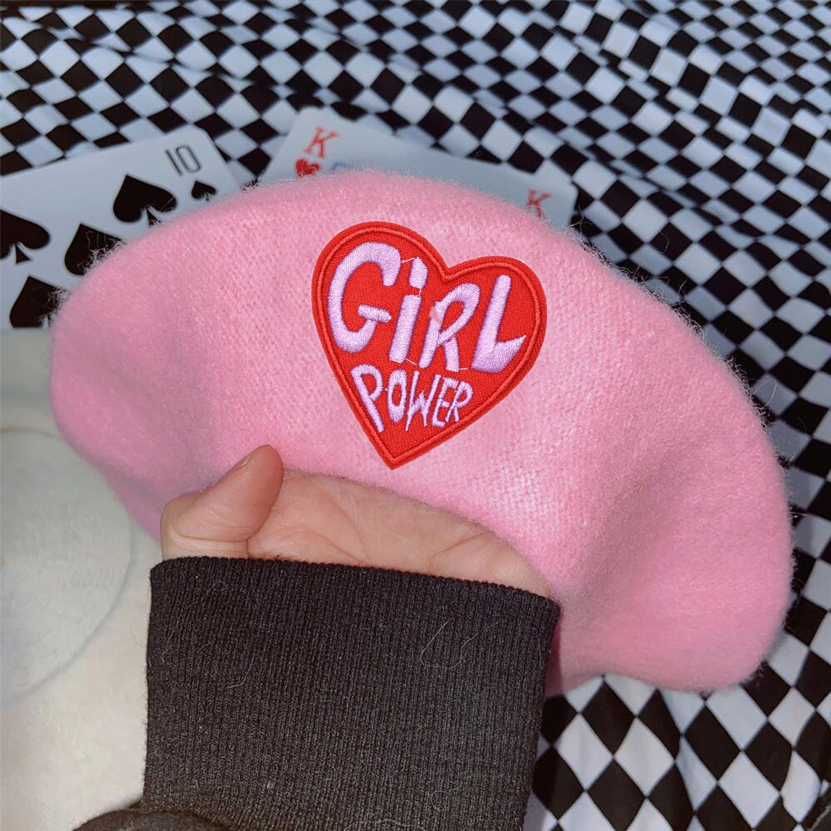 Harajuku Y2K Pink Heart Beret