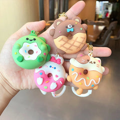 Cartoon Donut Animal Keychain