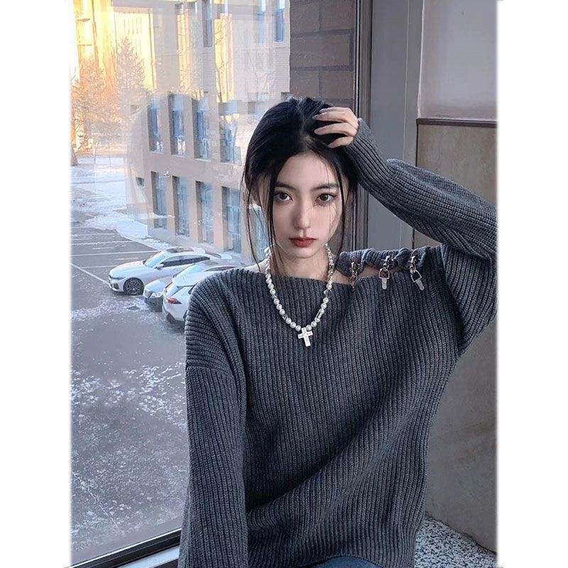 Y2K Grunge Oversized Sweater