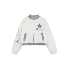 Harajuku Cropped Fluffy Y2K Jacket