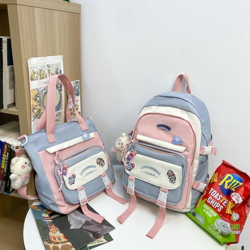 Japanese School Aesthetic Backpack & Bag Set