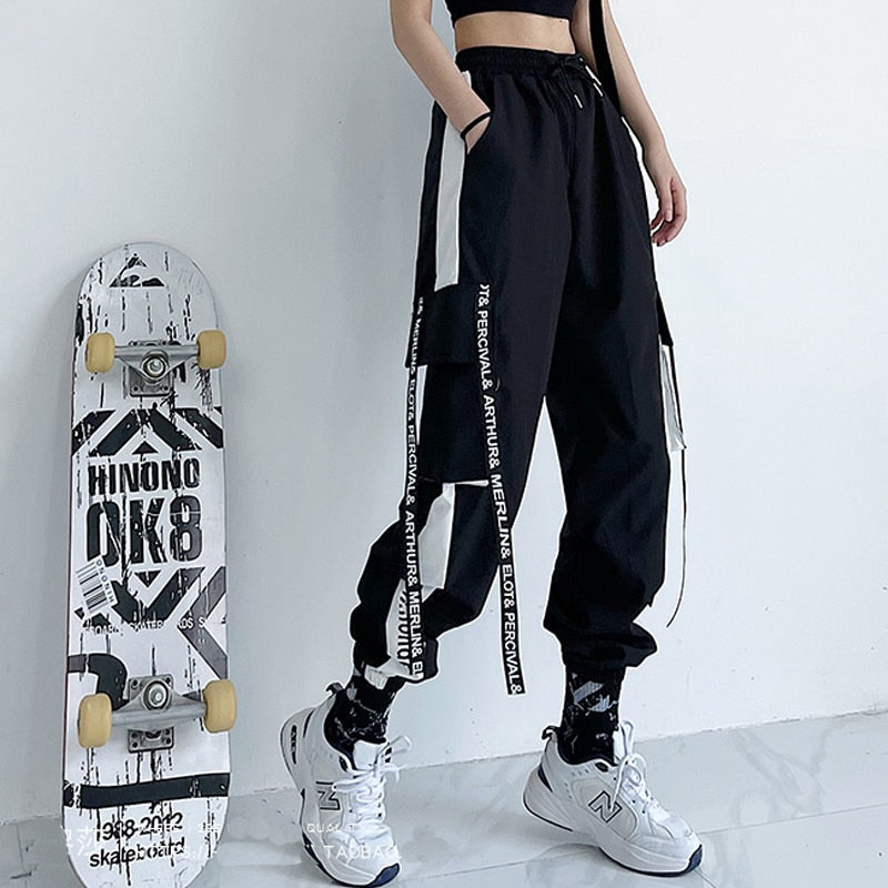 High Waist Techwear Cargo Pants