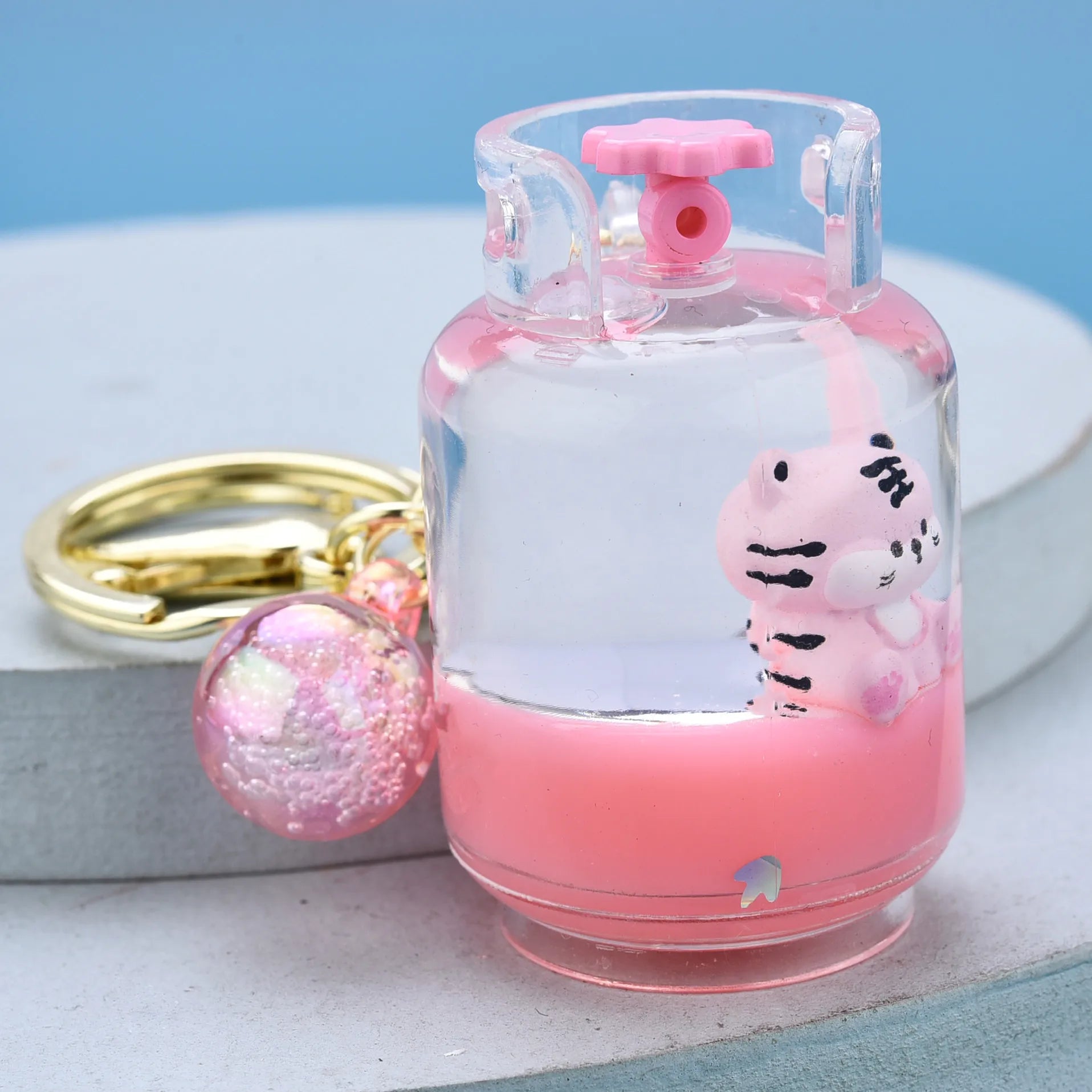 Cartoon Bottle Tiger Keychains