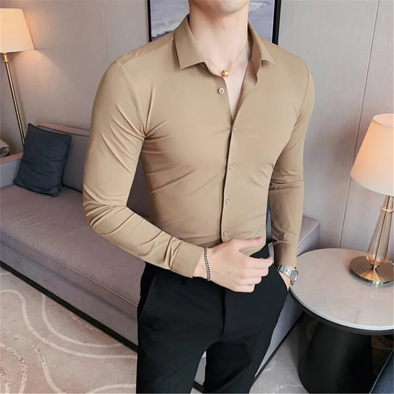 Rodney - Men's Long Sleeve Stretch Shirt