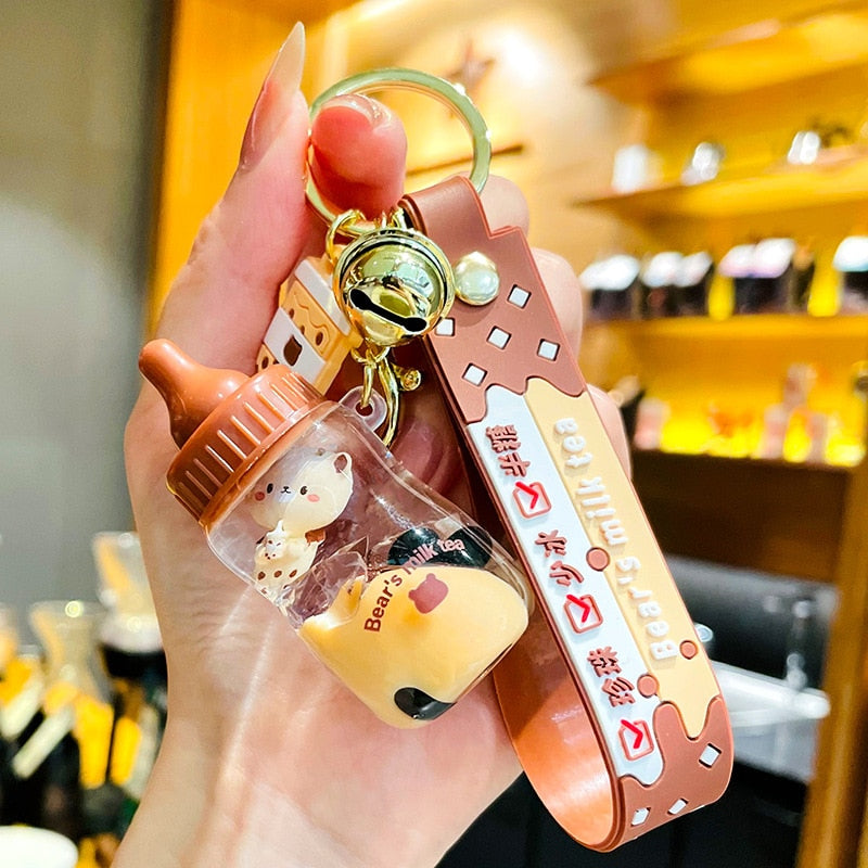 Cute Milk Tea Keychain