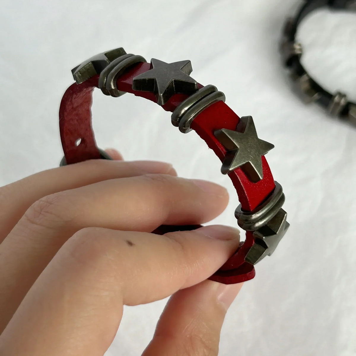 Vintage Star Leather Bracelet
