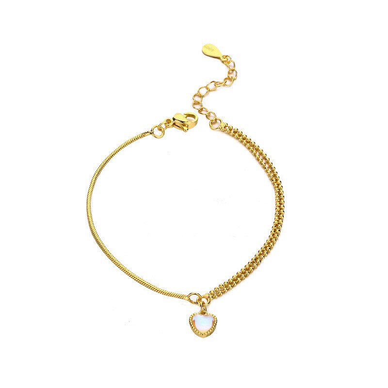 Moonstone Heart Bracelet