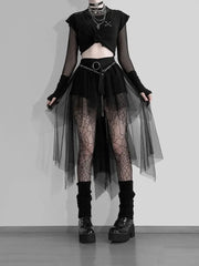 Harajuku Gothic Mesh Skirt