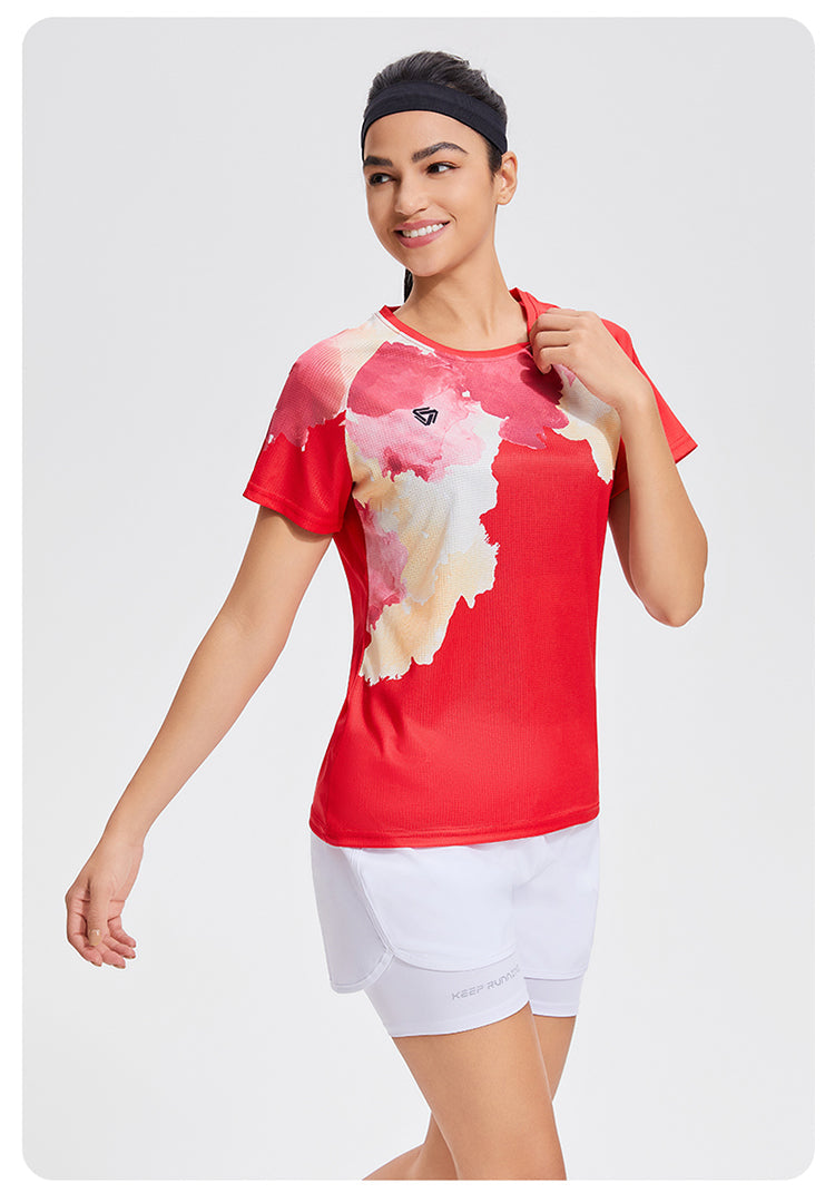 Printed Fitness Women's Yoga Top