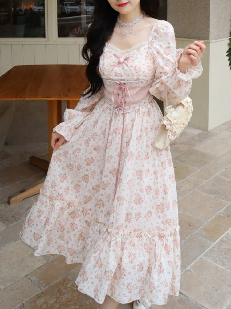 Vintage Elegant Floral Dress