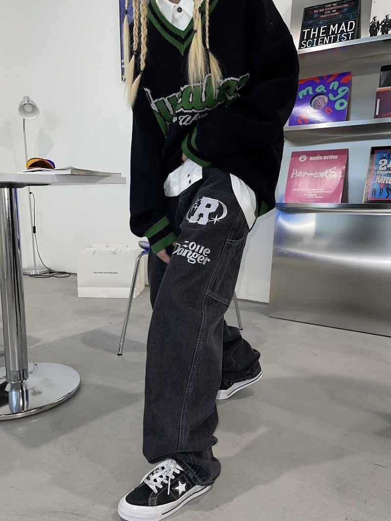 Y2k Style Wide Jeans