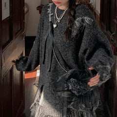 Gothic Oversized Knit Sweater