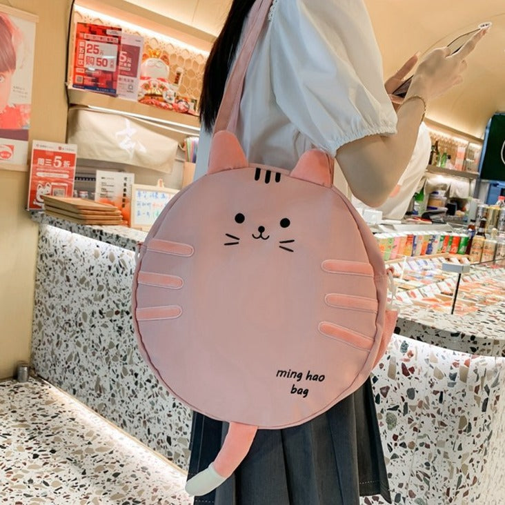Kawaii Cat Circle Handbag