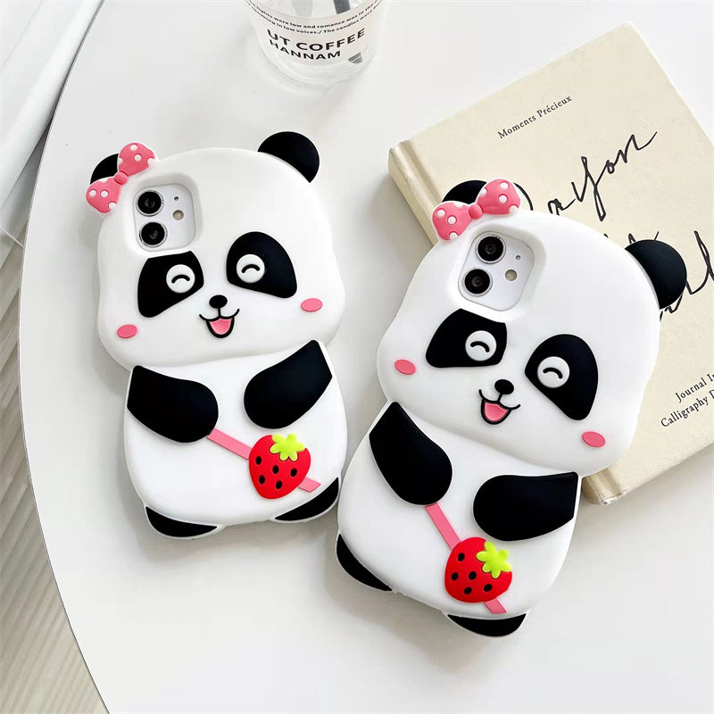 Cartoon Panda 3D iPhone Case