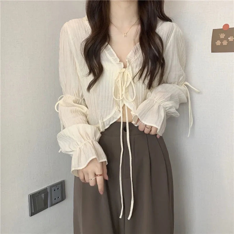 Sweet Ruffle Lace Blouse