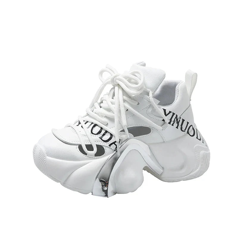 Metallic High Platform Sneakers