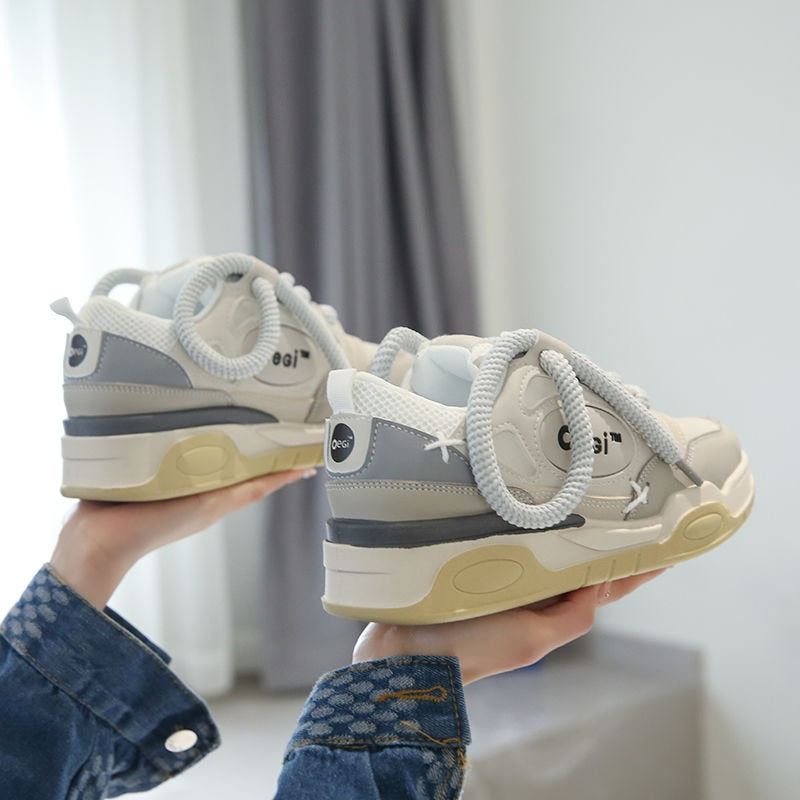 Aesthetic Korean Platform Sneakers