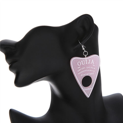 Multicolor Resin Ouija Earrings