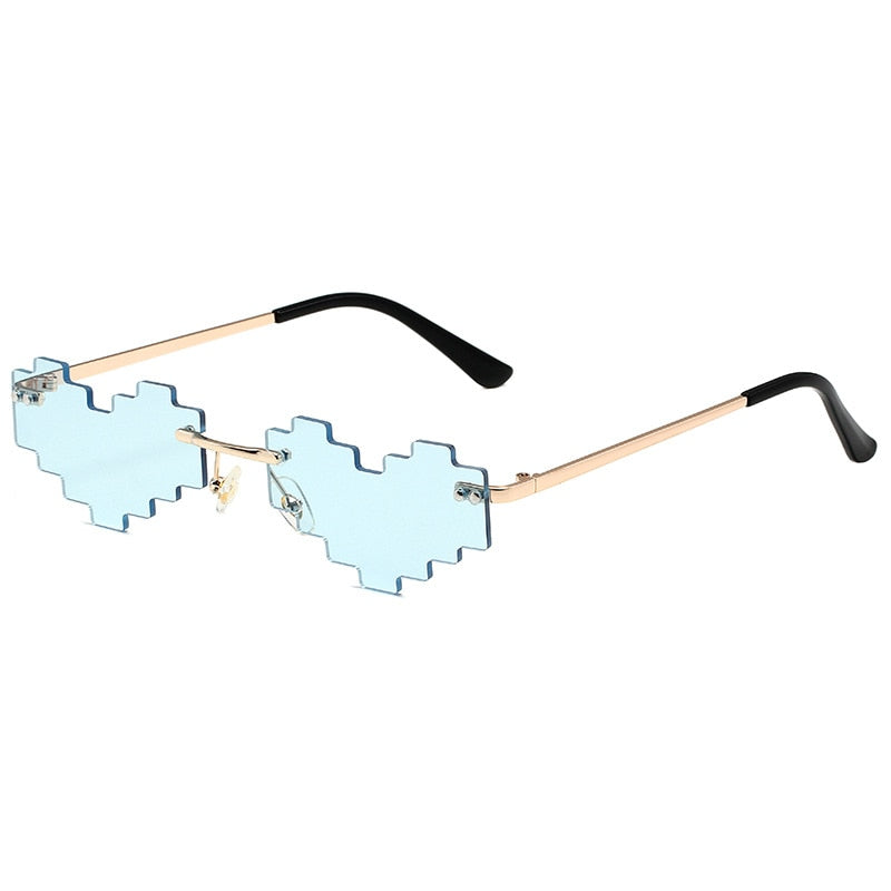 Pixel Heart-Shaped Glasses