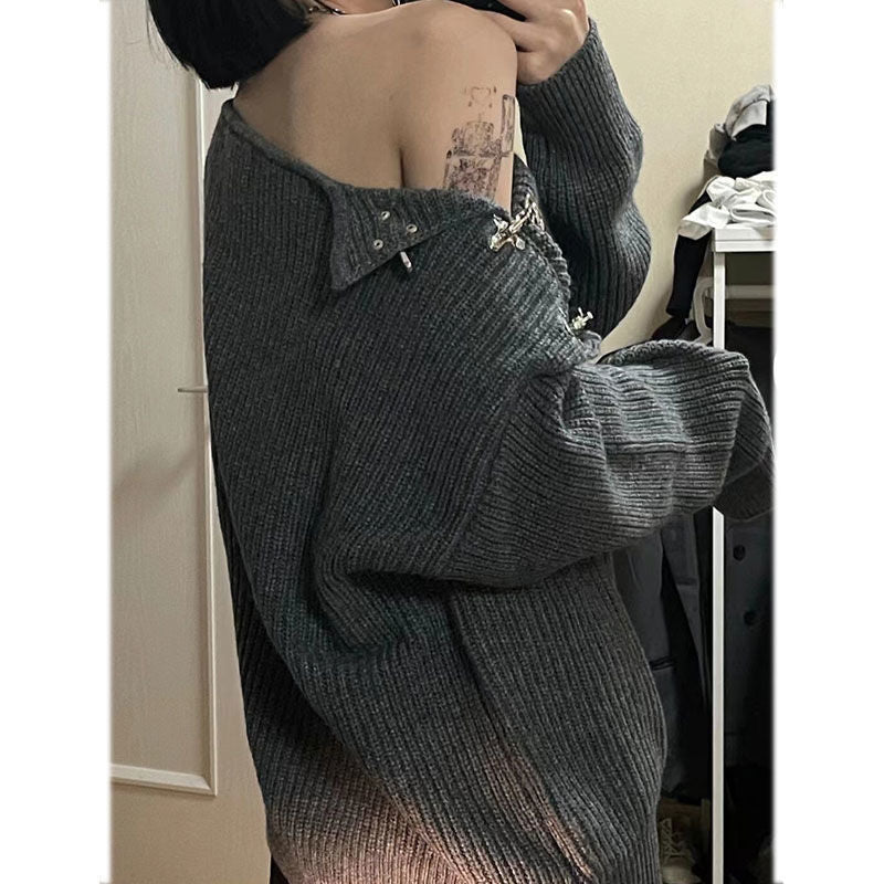 Y2K Grunge Oversized Sweater