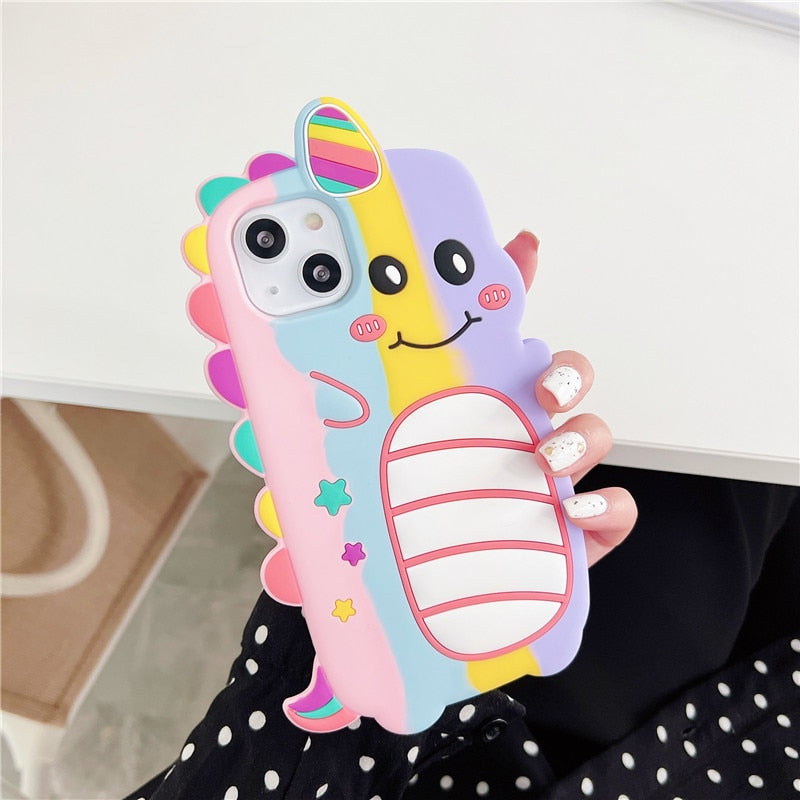 Cartoon Unicorn 3D iPhone Case