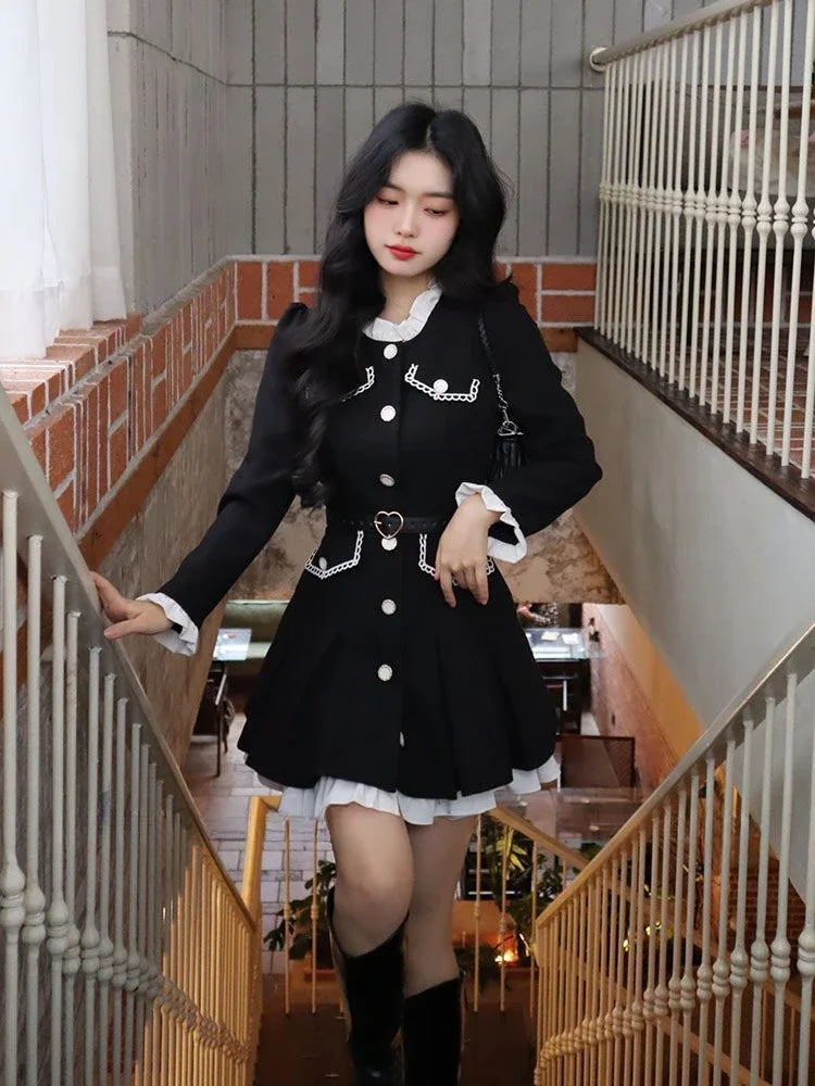 Kawaii Long Sleeve Party Dress