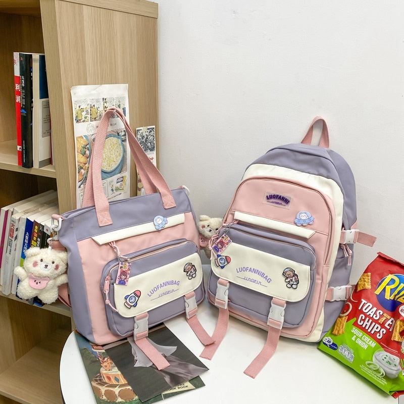 Japanese School Aesthetic Backpack & Bag Set