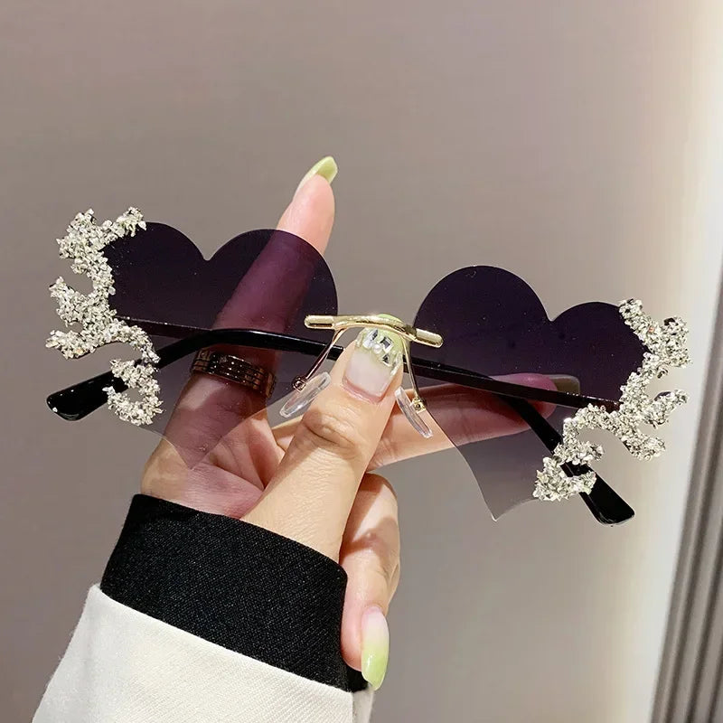 Cute Luxury Rimless Sunglasses
