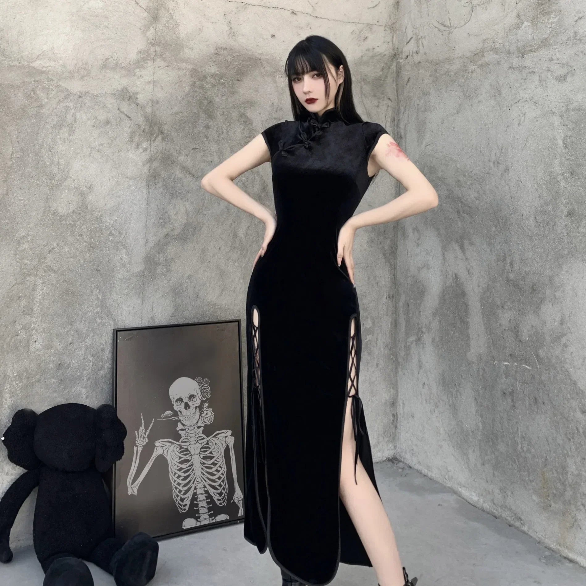 Gothic Retro Cheongsam Dress