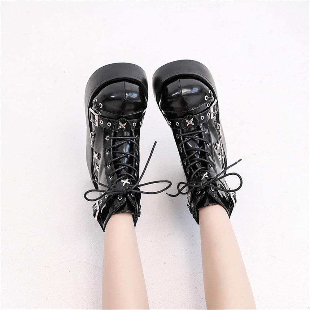 Gothic Platform Ankle Boots