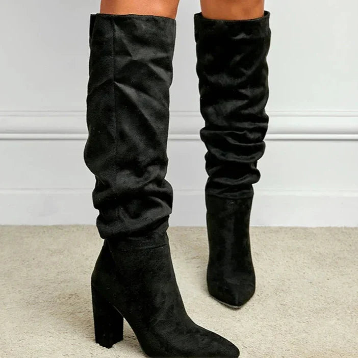 Nebula - Slouch Knee High Boots