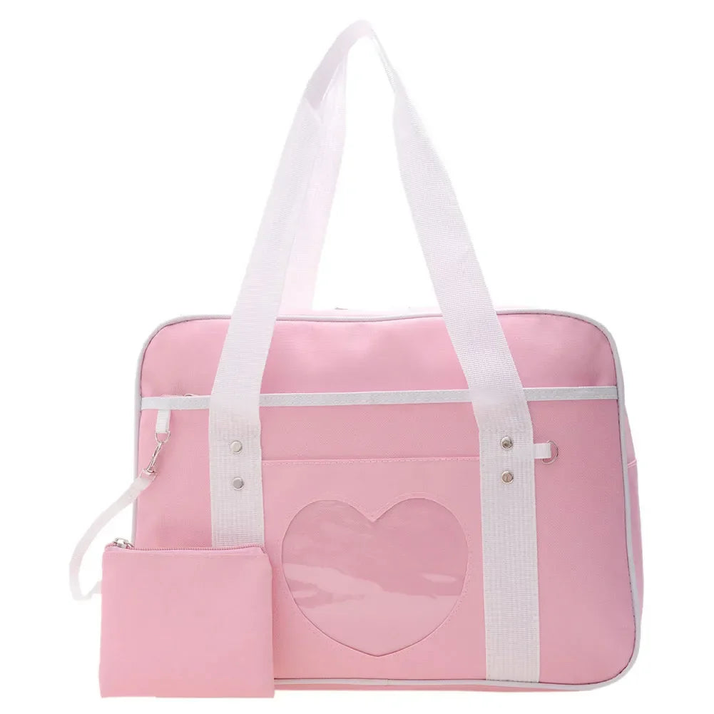 Japanese Heart Student Shoulder Bag