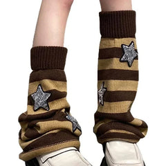 Y2K Striped Leg Warmers