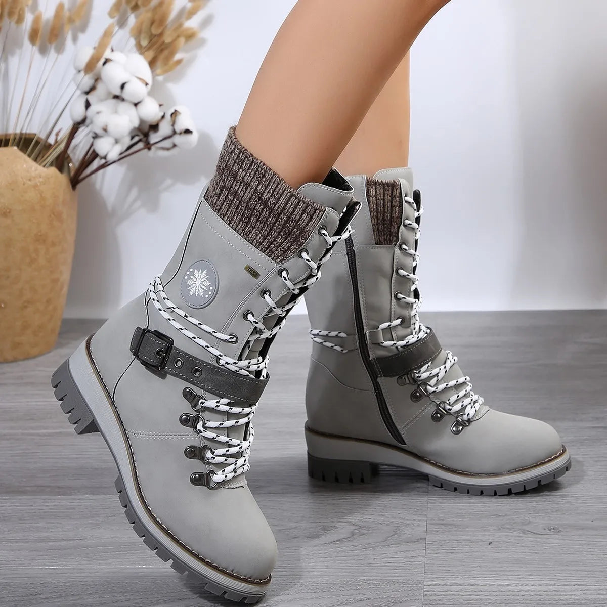 Casual Outdoor Mid-Calf Boots