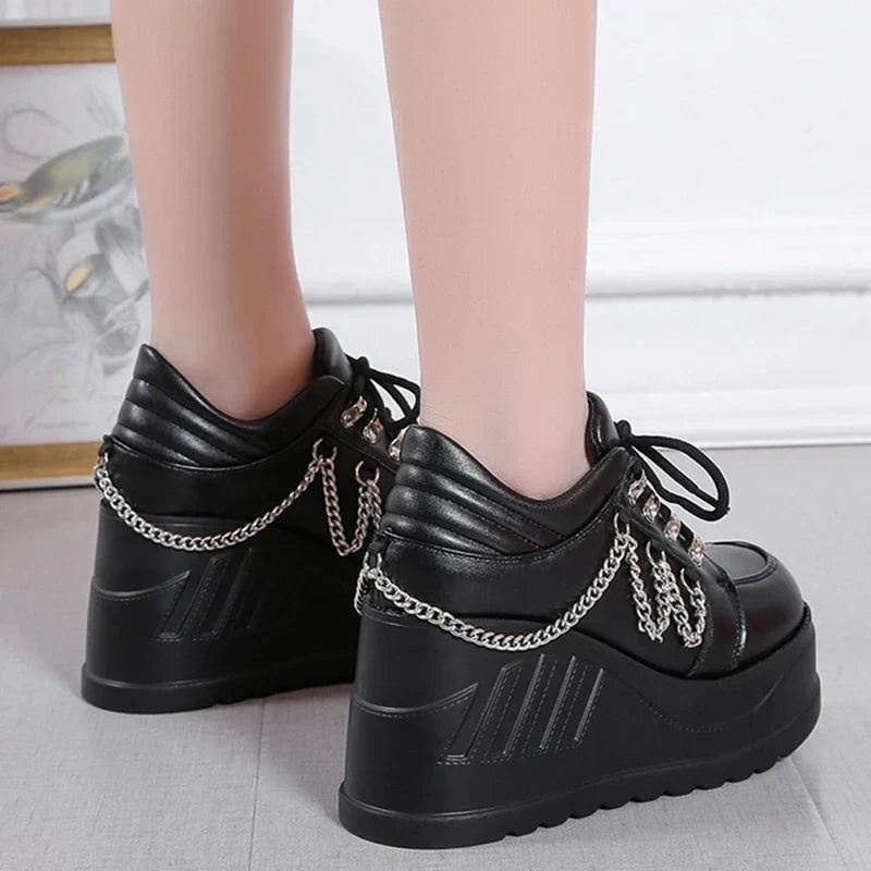 Punk Gothic Shoes with Chain