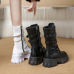 Chunky Heel Goth Boots