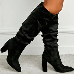 Nebula - Slouch Knee High Boots