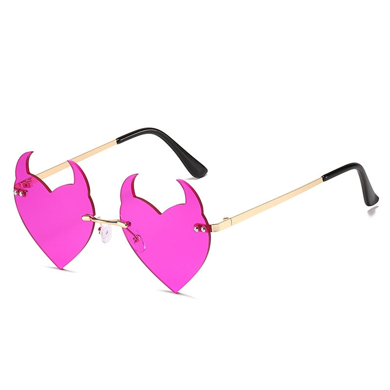 Devil Heart Shaped Glasses