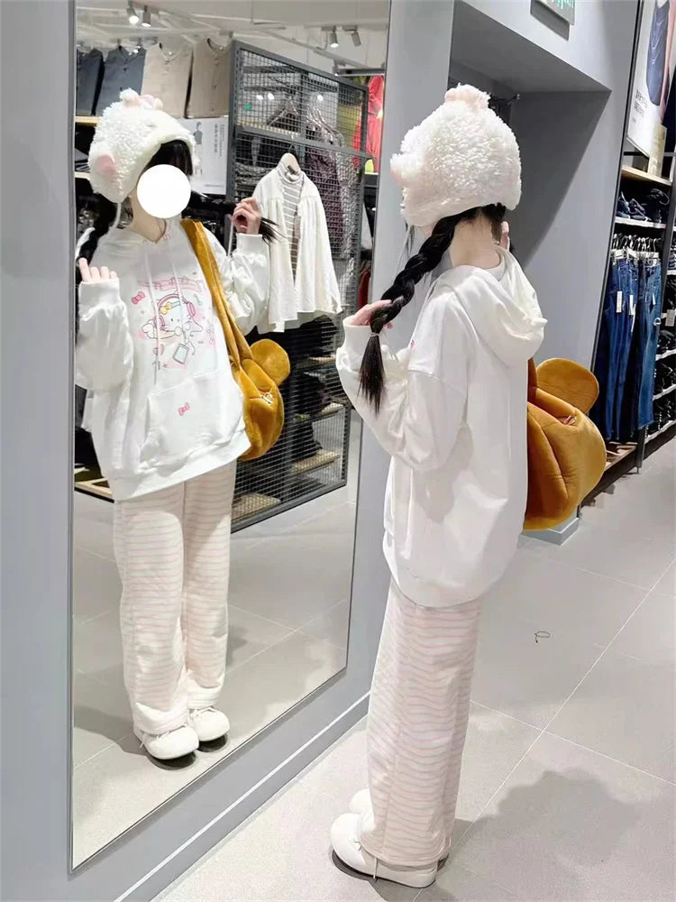 Kawaii Striped Basic Pants
