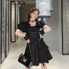 Harajuku Goth Lolita Mini Dress