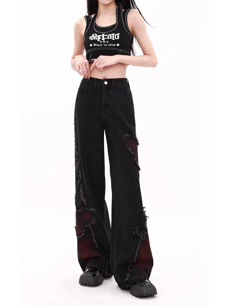 Y2K Butterfly Wide Leg Jeans
