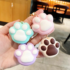 Kawaii Cat Paw Keychain