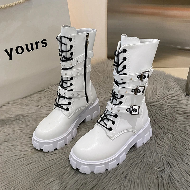 Chunky Heel Goth Boots