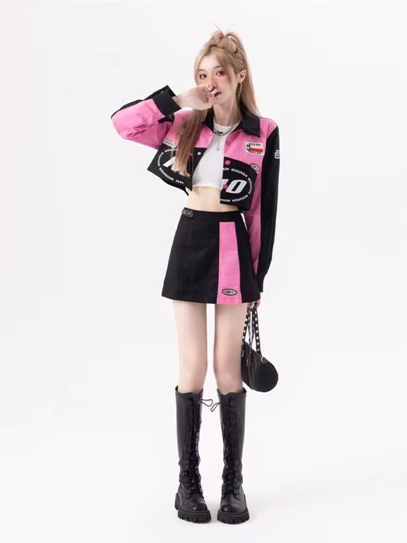 Aesthetic Y2K Jacket & Skirt