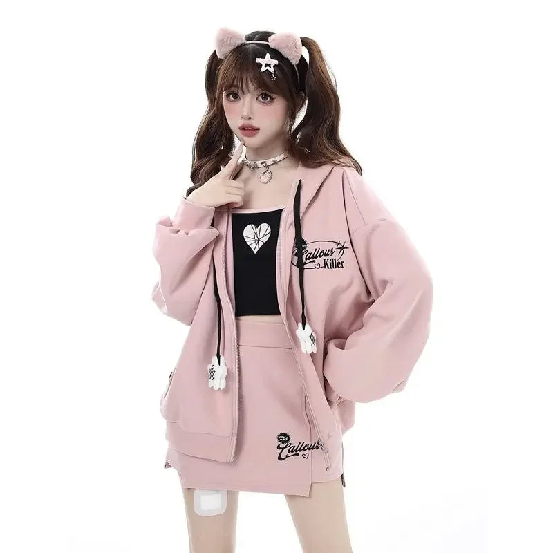 Kawaii Aesthetic Zipper Hoodie