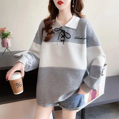 Oversized Flip Collar Waffle Hoodie