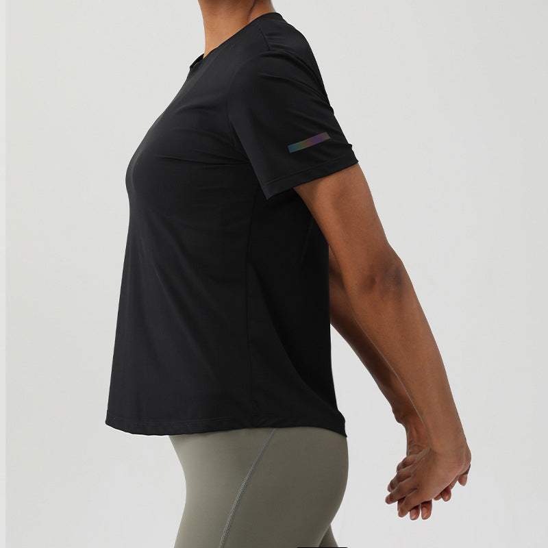 Loose Round Neck Women's Sports & Fitness Top