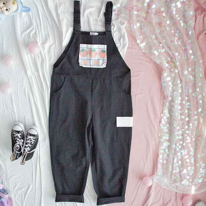 Cute Strawberry Overalls