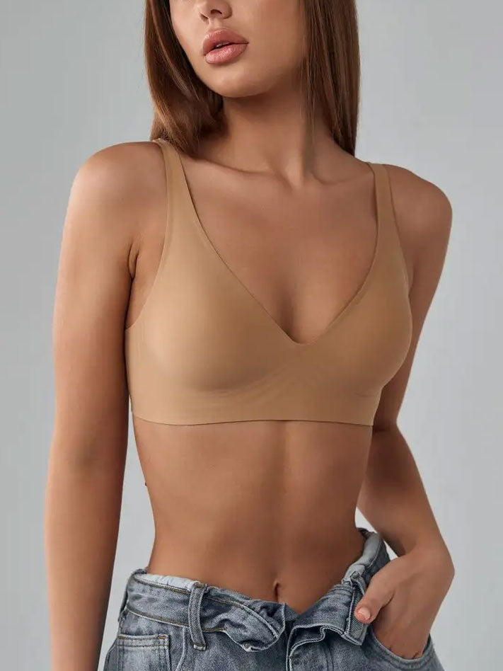 Basic French Push-up Wireless Bra Tan